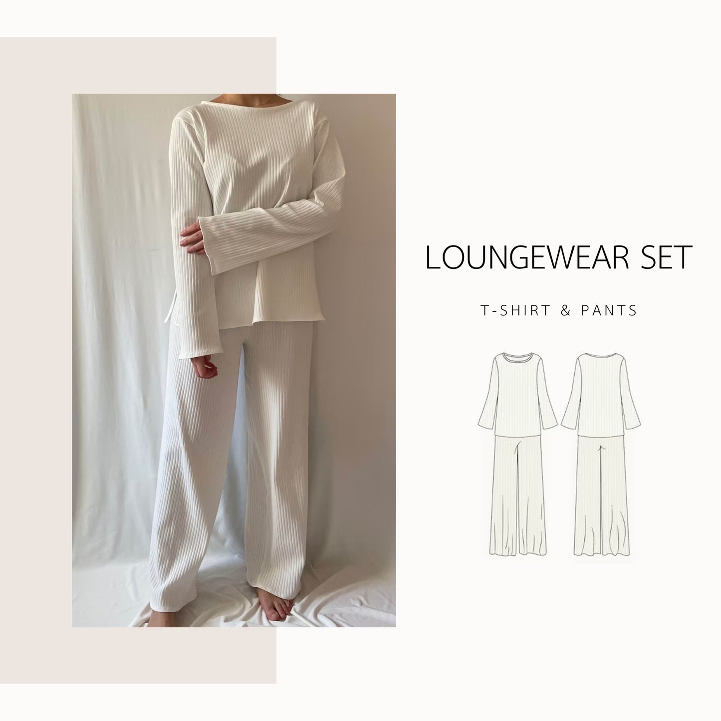 Loungewear Set PDF Sewing Pattern | Pants & top | XXS–2XL