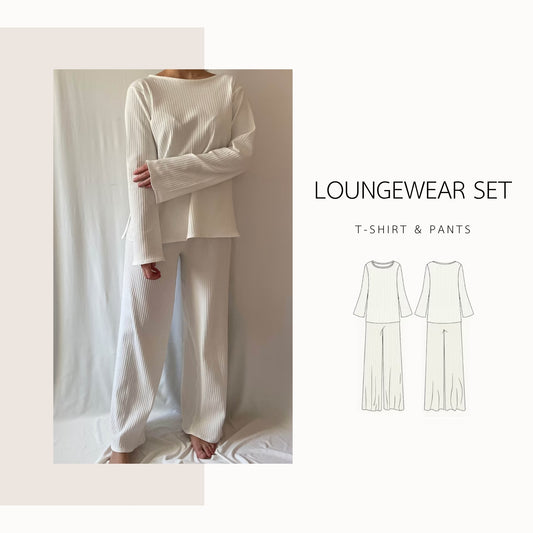 Loungewear Set PDF Sewing Pattern | Pants & top | XXS–2XL