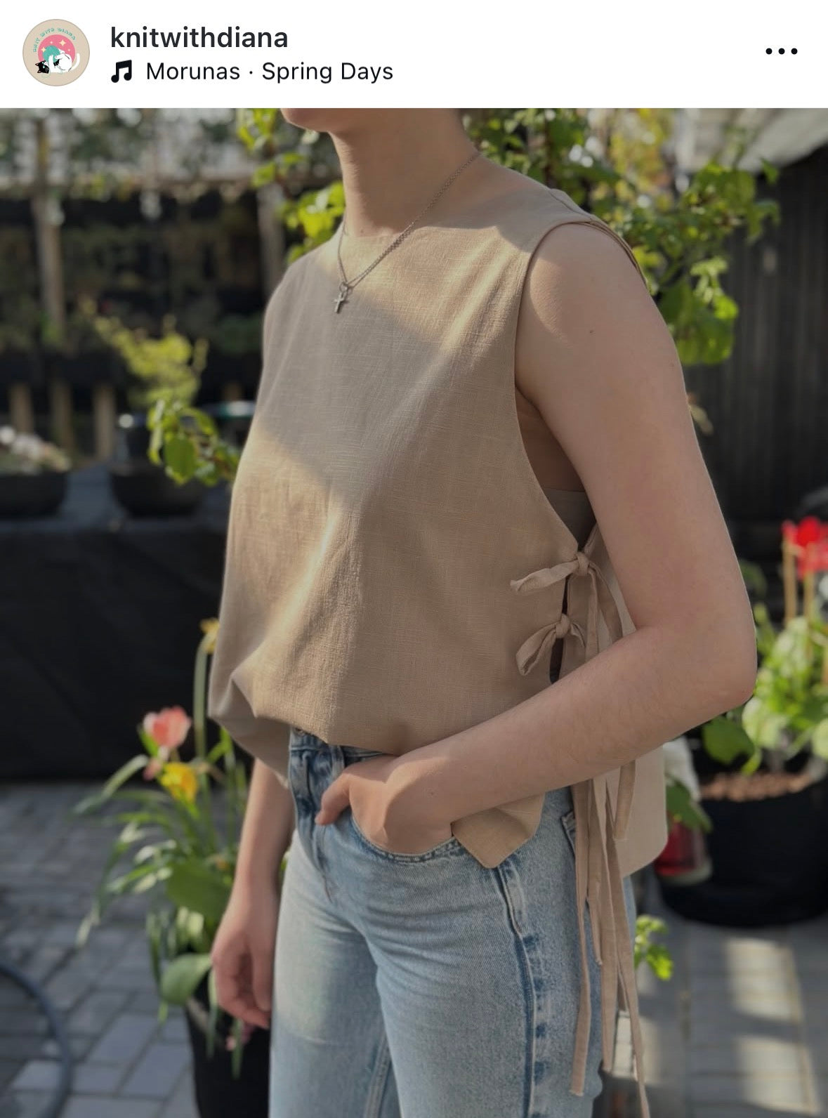 LOLA Blouse PDF Sewing Pattern | blouse with side ties | 2XS–4XL