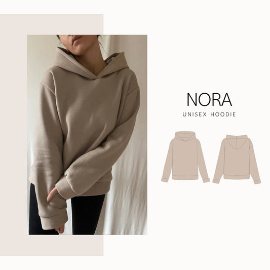Nora Hoodie PDF Sewing Pattern | unisex hoodie | XXS–2XL