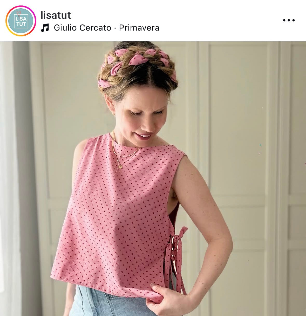 LOLA Blouse PDF Sewing Pattern | blouse with side ties | 2XS–4XL