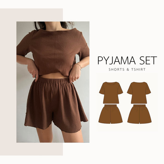 Pyjama Set PDF Sewing Pattern | shorts & top | XXS–2XL