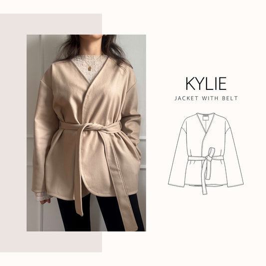 KYLIE Jacket PDF Sewing Pattern | jacket with belt | XS–5XL