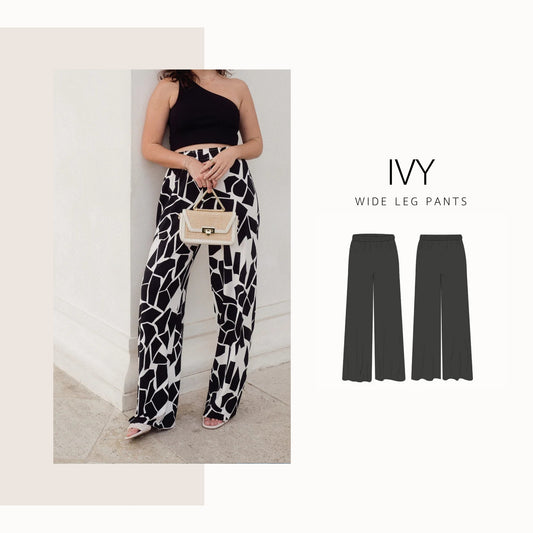 IVY Pants PDF Sewing Pattern | wide leg pants | XXS–2XL