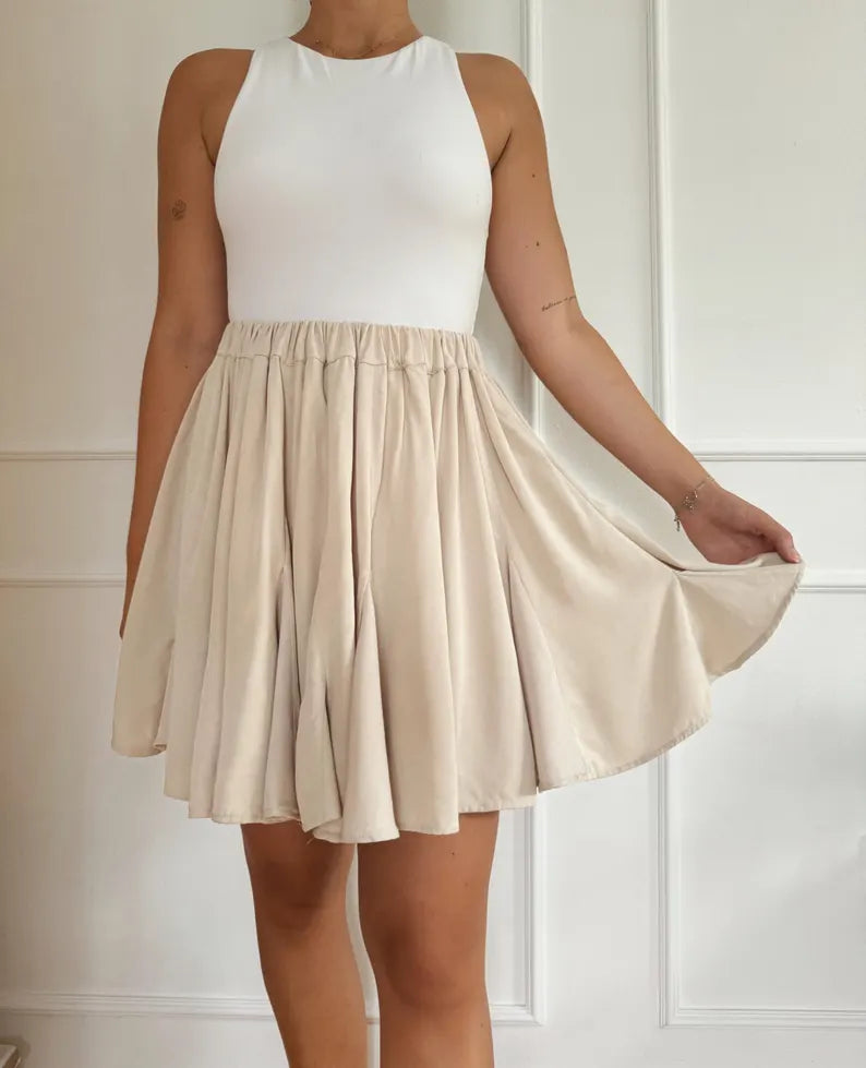 Diana Skirt PDF Sewing Pattern | flowy mini Skirt with godets | 2XS–4XL