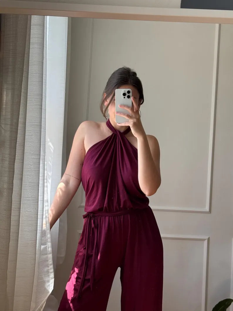 Gloria Jumpsuit PDF Sewing Pattern | Twist Neck Jumpsuit | XXS–4XL